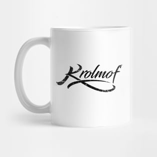 Krolmof Black Vintage Text Mug